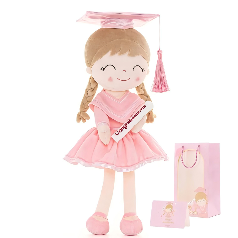🎓 Class of 2026 Graduation Doll – 14” Soft Plush Keepsake Gift with Gift Bag