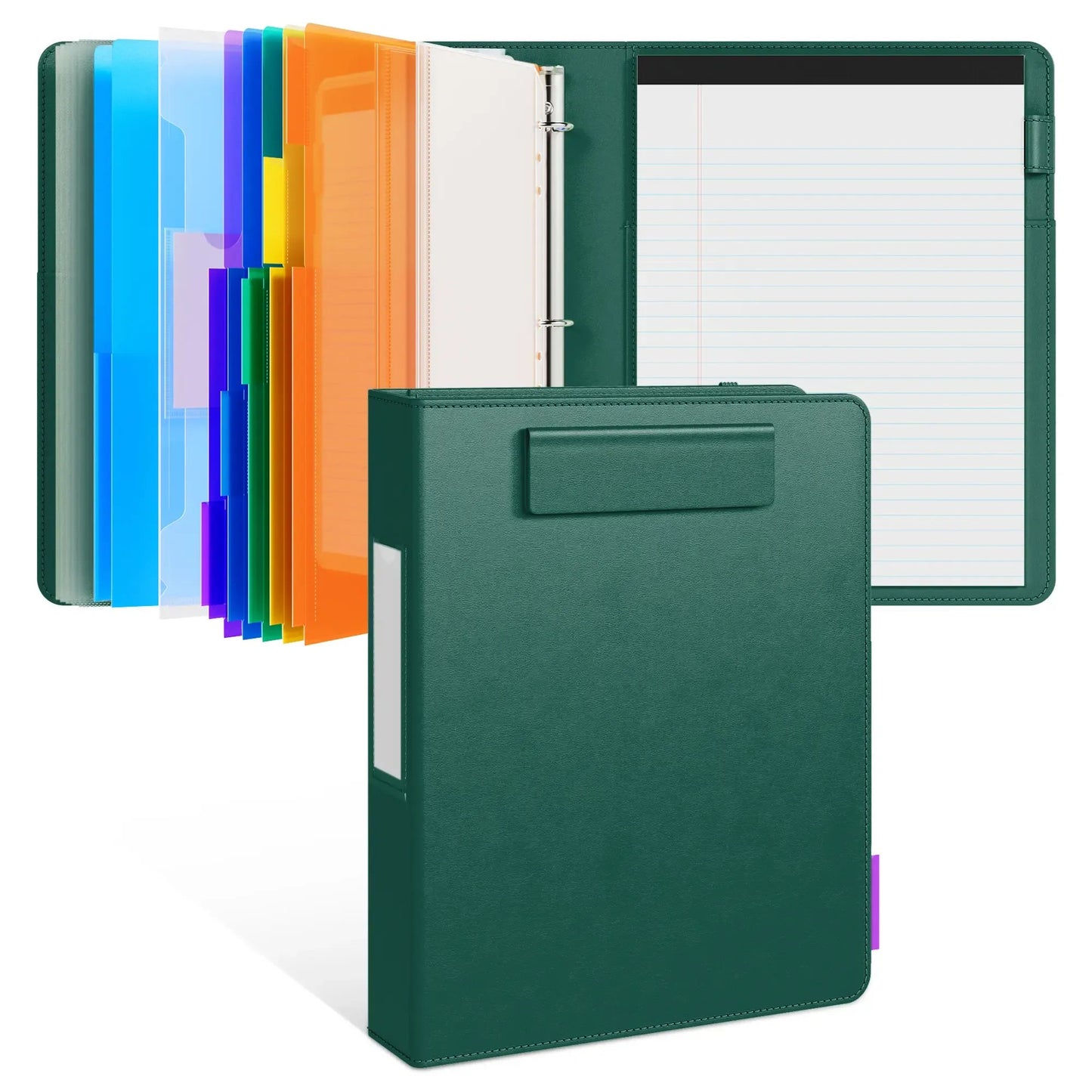 🔥Last Day 49% OFF - 📄✨PU Leather Clipboard with Storage – 3-Ring Binder, Magnetic Clip, Removable Notepad & Expanding File