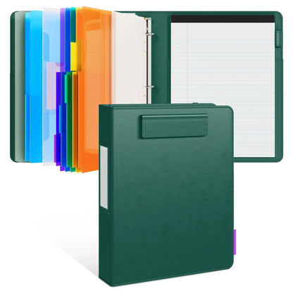🔥Last Day 49% OFF - 📄✨PU Leather Clipboard with Storage – 3-Ring Binder, Magnetic Clip, Removable Notepad & Expanding File