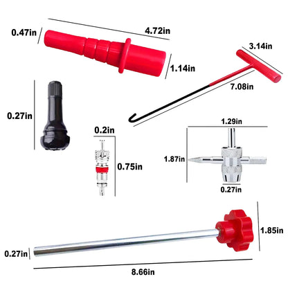 13-Piece Set Quick Change Tire Valve Tool Kit