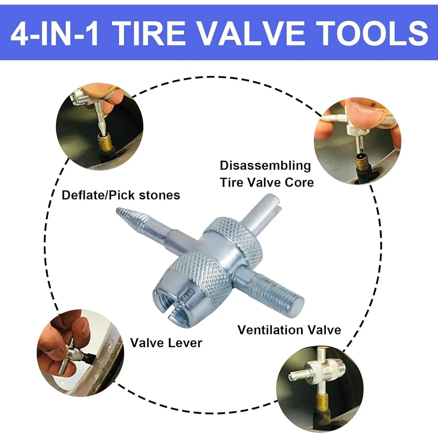 13-Piece Set Quick Change Tire Valve Tool Kit