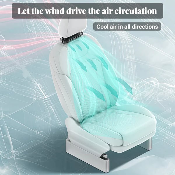 Car Headrest Cooling Fan with 3 Speeds