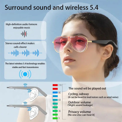 Smart Audio Glasses with Bluetooth 5.4