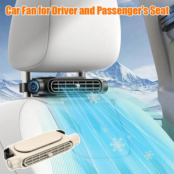 Car Headrest Cooling Fan with 3 Speeds