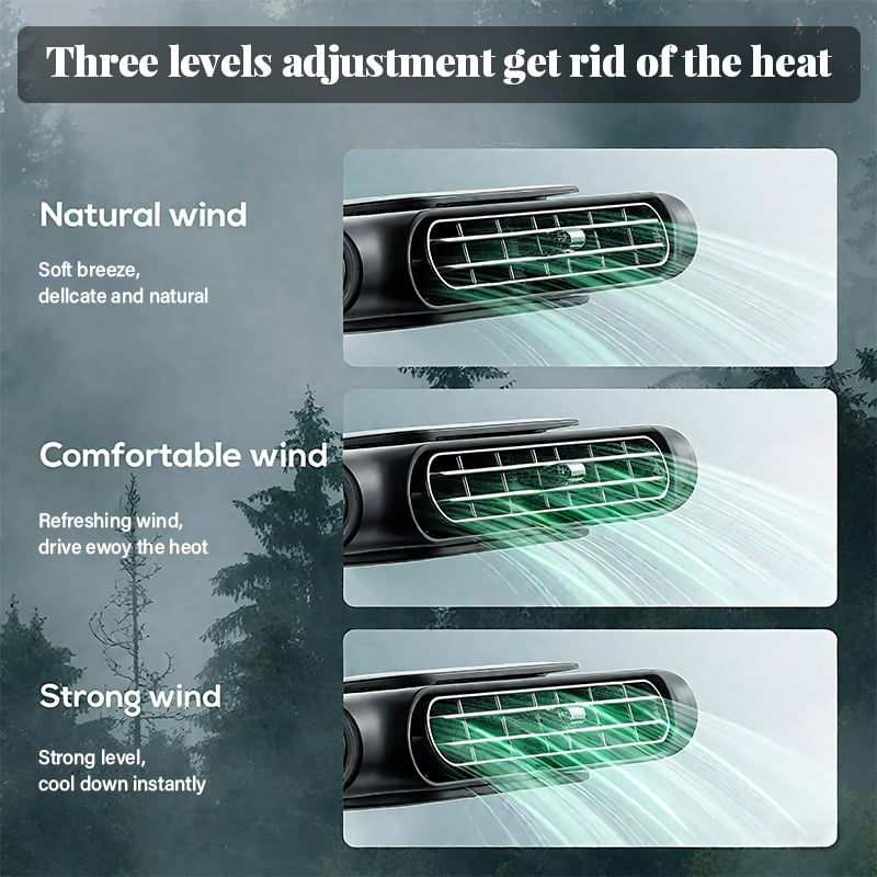 Car Headrest Cooling Fan with 3 Speeds