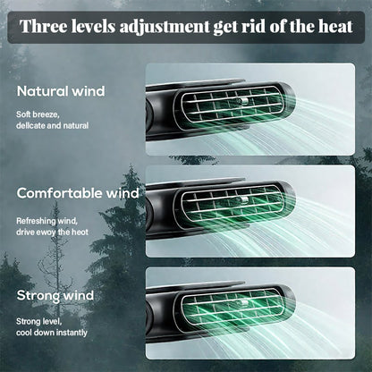 Car Headrest Cooling Fan with 3 Speeds