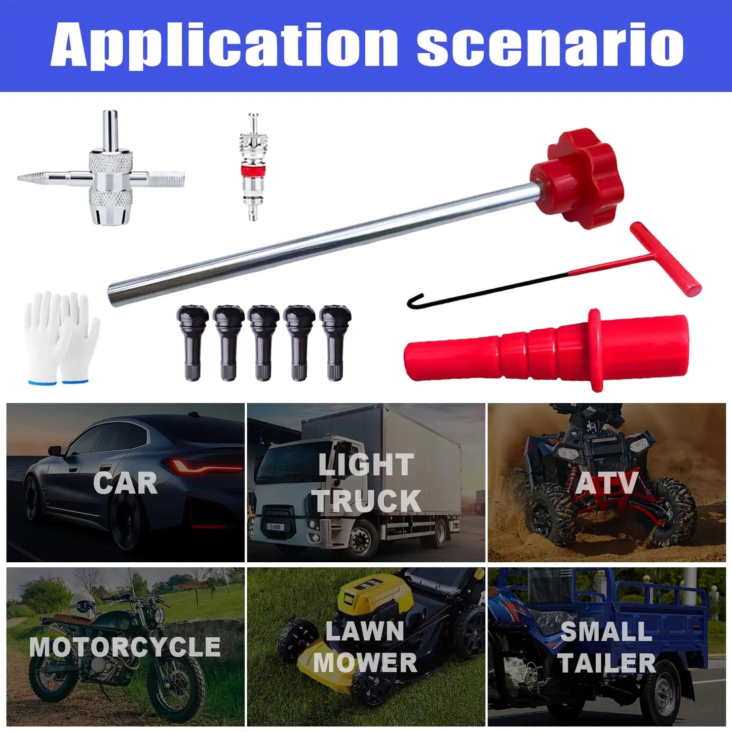 13-Piece Set Quick Change Tire Valve Tool Kit