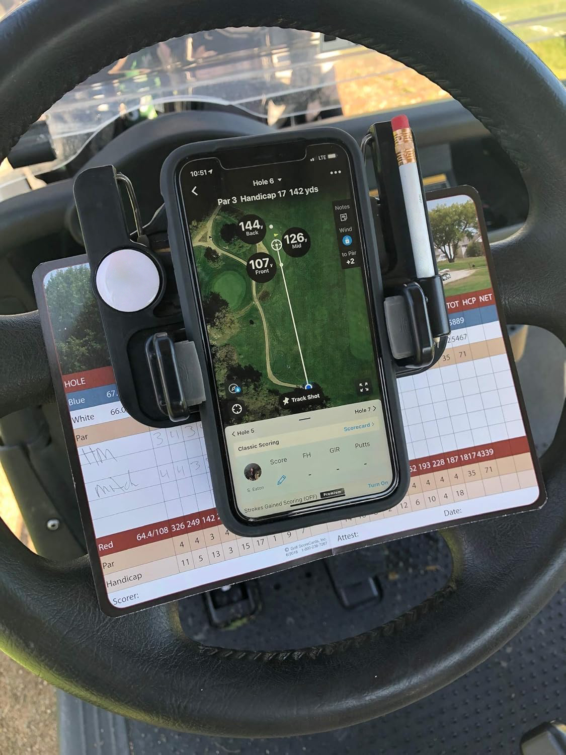 🔥Hot Sale🌟⛳ Golf cart steering wheel phone holder
