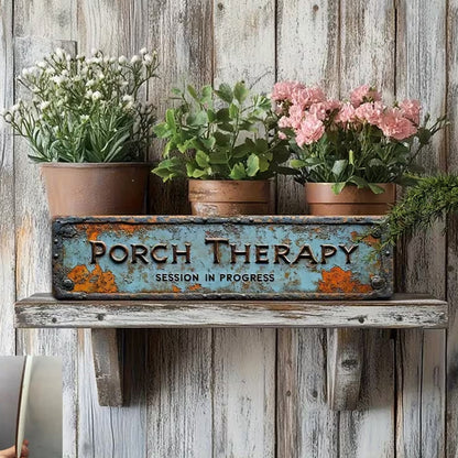 🏡Country-style "Porch Healing" Metal Sign