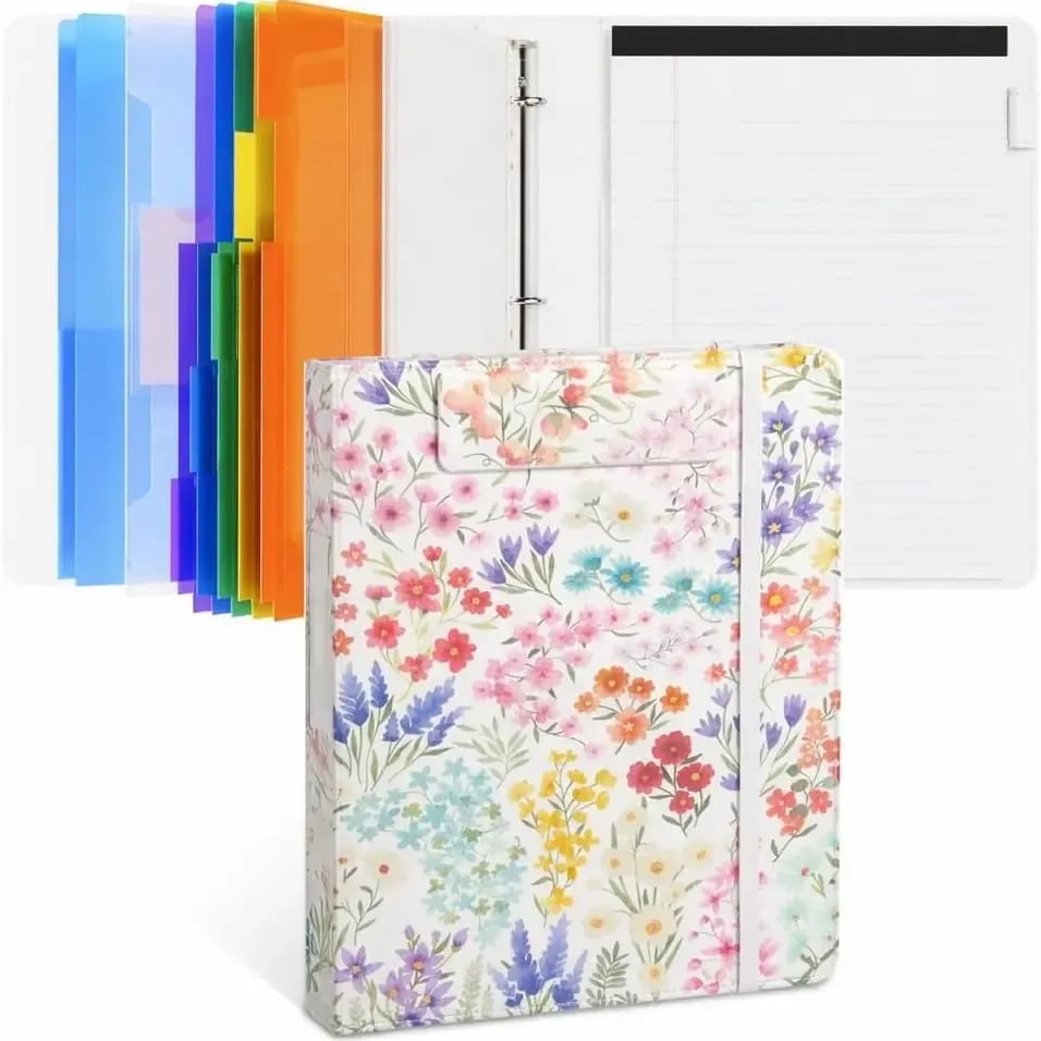 🔥Last Day 49% OFF - 📄✨PU Leather Clipboard with Storage – 3-Ring Binder, Magnetic Clip, Removable Notepad & Expanding File