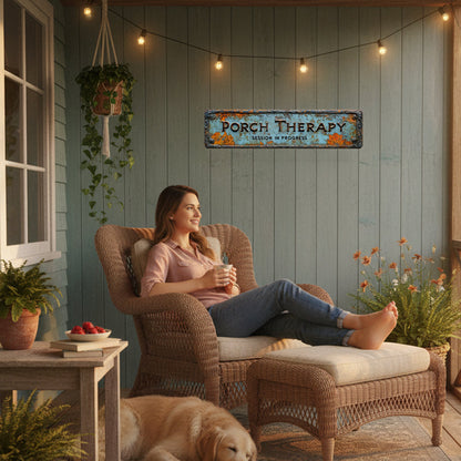 🏡Country-style "Porch Healing" Metal Sign