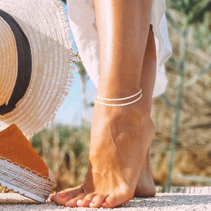 🥰Dainty Layered Waterproof Anklet For Women
