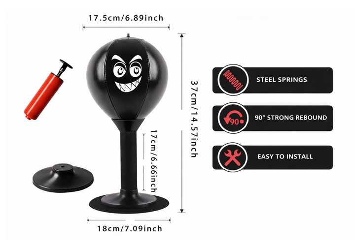 Desk Punching Bag Desktop Toy with Strong Suction Cup