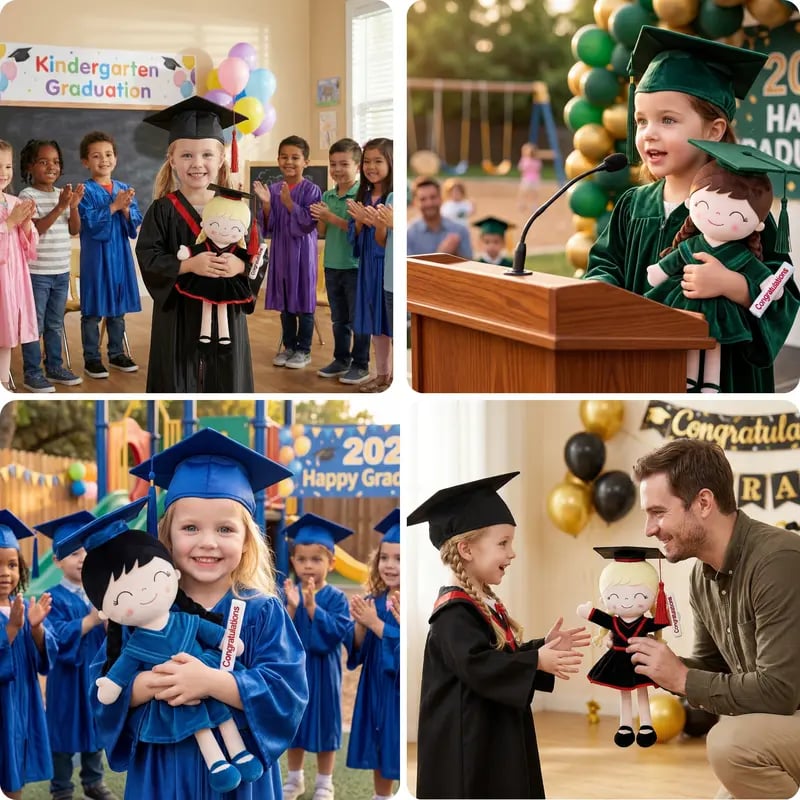 🎓 Class of 2026 Graduation Doll – 14” Soft Plush Keepsake Gift with Gift Bag