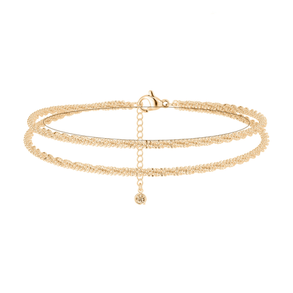 🥰Dainty Layered Waterproof Anklet For Women