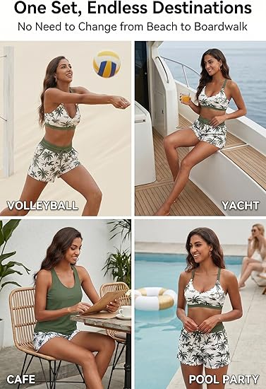 ⏰LAST DAY 50% OFF - 3 Piece Tankini with Shorts🔥