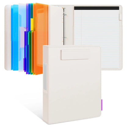 🔥Last Day 49% OFF - 📄✨PU Leather Clipboard with Storage – 3-Ring Binder, Magnetic Clip, Removable Notepad & Expanding File