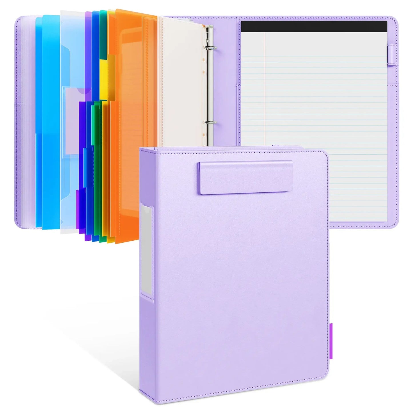 🔥Last Day 49% OFF - 📄✨PU Leather Clipboard with Storage – 3-Ring Binder, Magnetic Clip, Removable Notepad & Expanding File