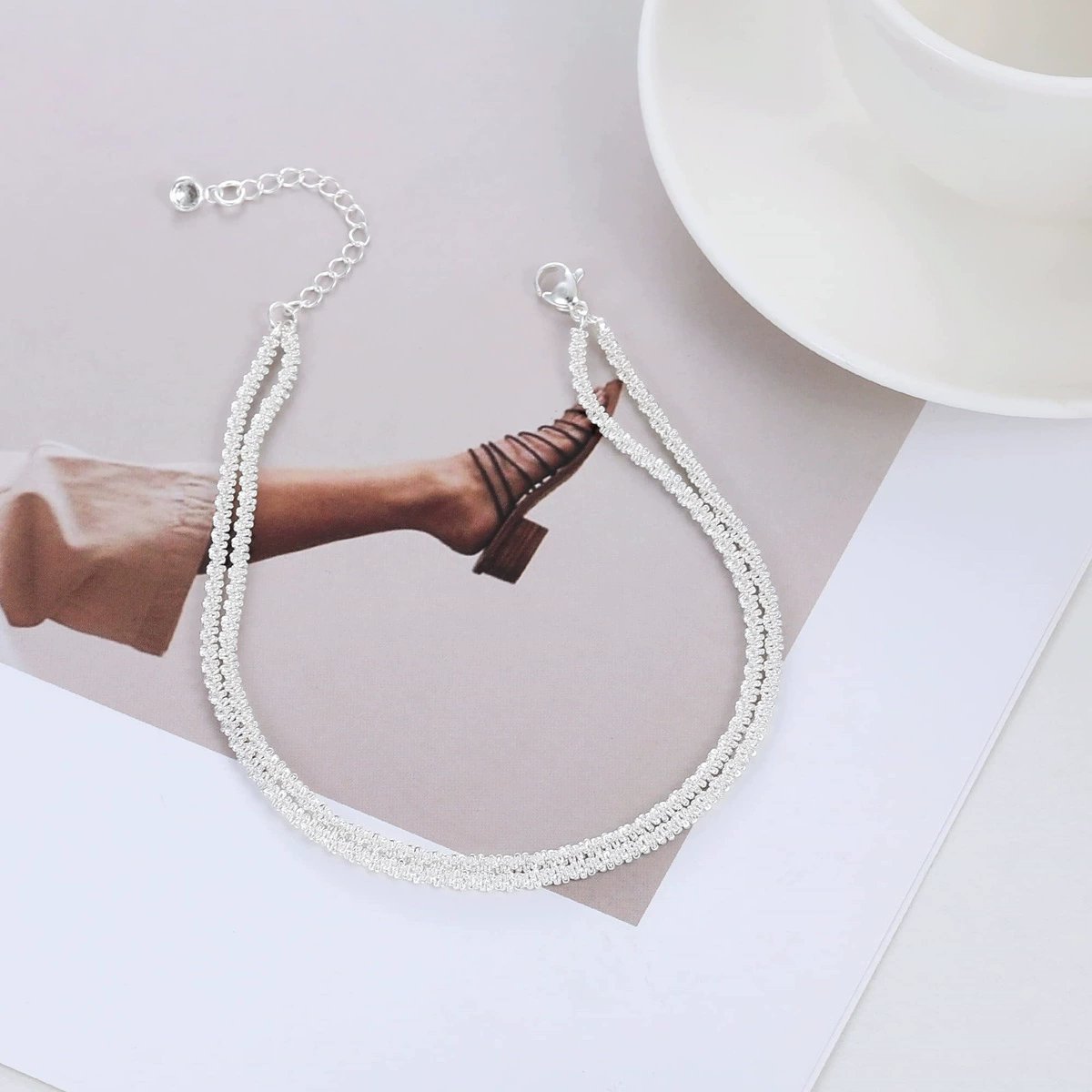 🥰Dainty Layered Waterproof Anklet For Women