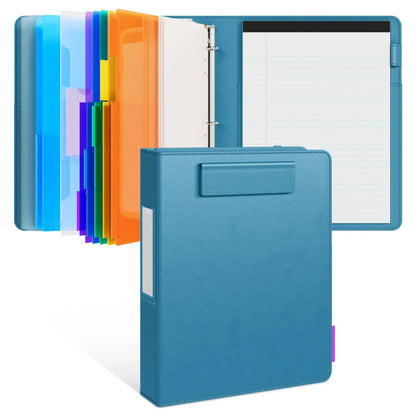 🔥Last Day 49% OFF - 📄✨PU Leather Clipboard with Storage – 3-Ring Binder, Magnetic Clip, Removable Notepad & Expanding File