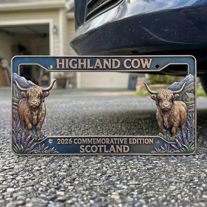 🔥Last Day 49% OFF - 🐂 Highland Cow License Plate Frame