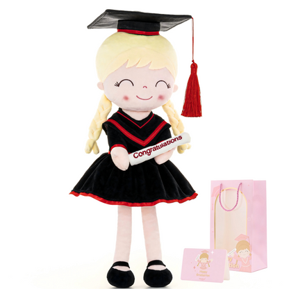 🎓 Class of 2026 Graduation Doll – 14” Soft Plush Keepsake Gift with Gift Bag