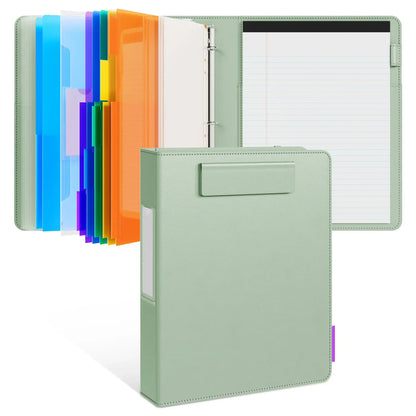 🔥Last Day 49% OFF - 📄✨PU Leather Clipboard with Storage – 3-Ring Binder, Magnetic Clip, Removable Notepad & Expanding File