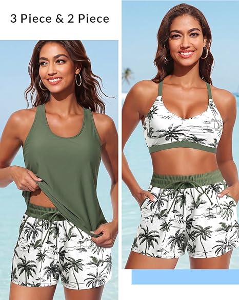 ⏰LAST DAY 50% OFF - 3 Piece Tankini with Shorts🔥