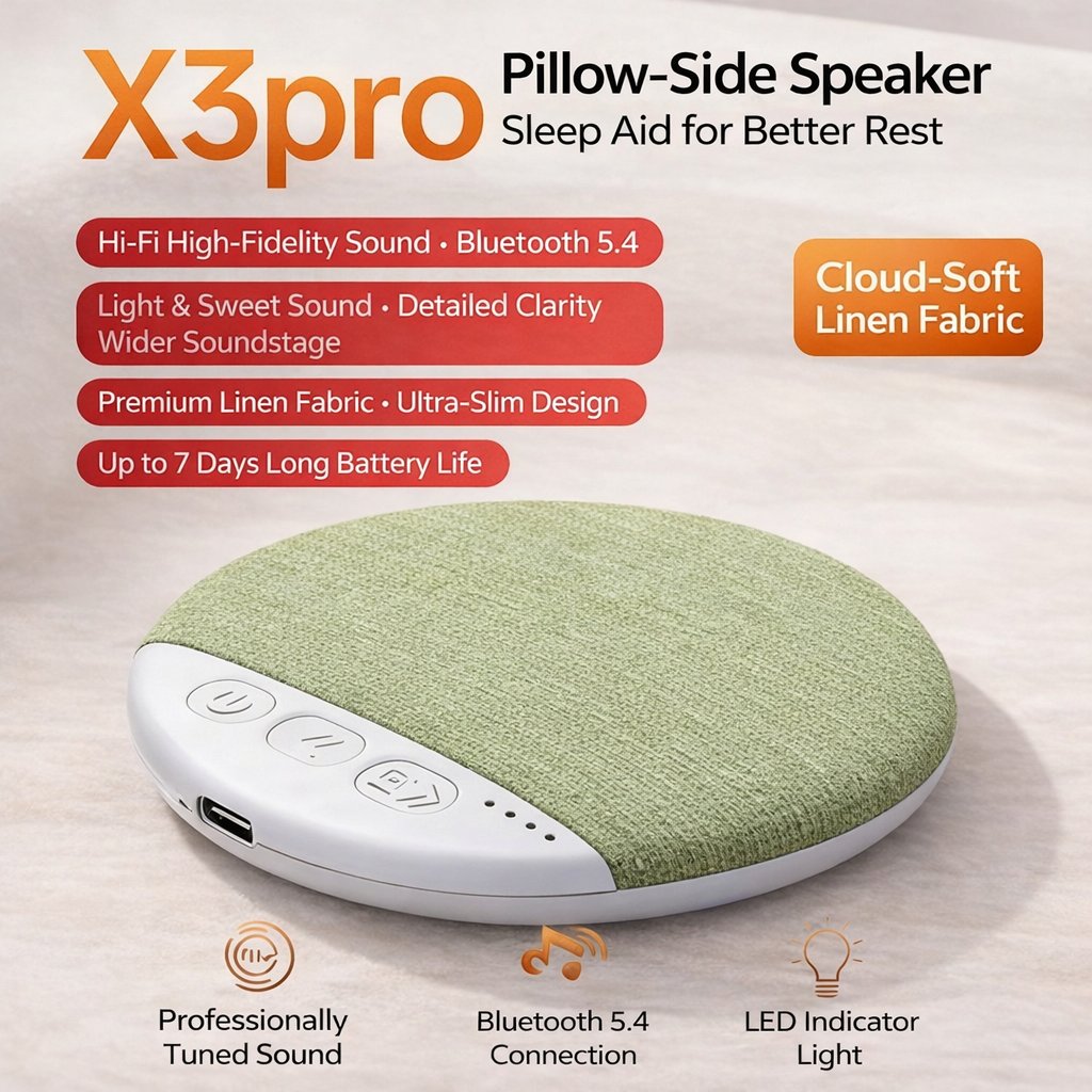 Bluetooth Pillow Speaker – Your Private Sleep Sound Oasis🎧🌙