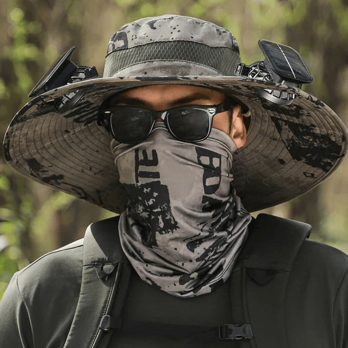 🔥Summer Promotion 50% OFF💥Wide Brim Solar Fan Outdoor Fishing Hat-Solar & USB Charging