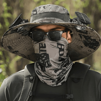 🔥Summer Promotion 50% OFF💥Wide Brim Solar Fan Outdoor Fishing Hat-Solar & USB Charging