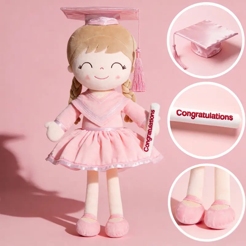 🎓 Class of 2026 Graduation Doll – 14” Soft Plush Keepsake Gift with Gift Bag