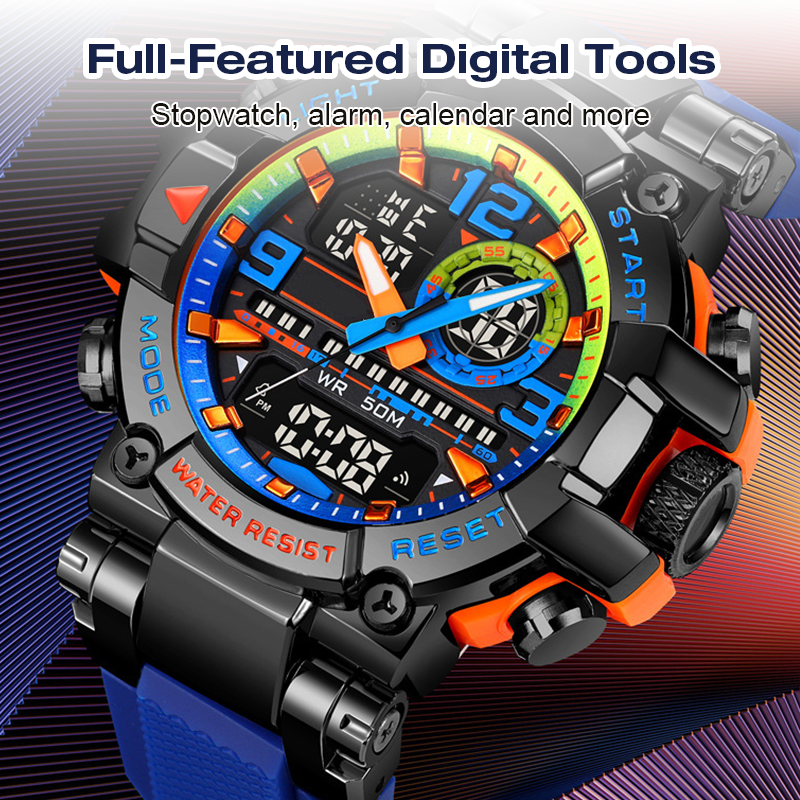 Multifunctional LED Digital Watch – Rugged & Smart ⌚