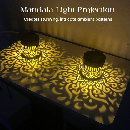 ✨Solar Mandala Wall Light | Outdoor Garden Fence Projector Lamp 🪐🌌
