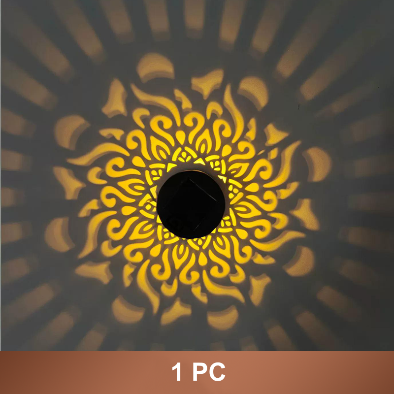 ✨Solar Mandala Wall Light | Outdoor Garden Fence Projector Lamp 🪐🌌