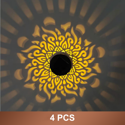 ✨Solar Mandala Wall Light | Outdoor Garden Fence Projector Lamp 🪐🌌