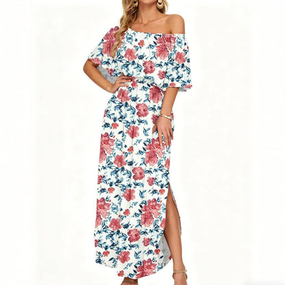 Summer Bohemian Beach Slit Maxi Dress