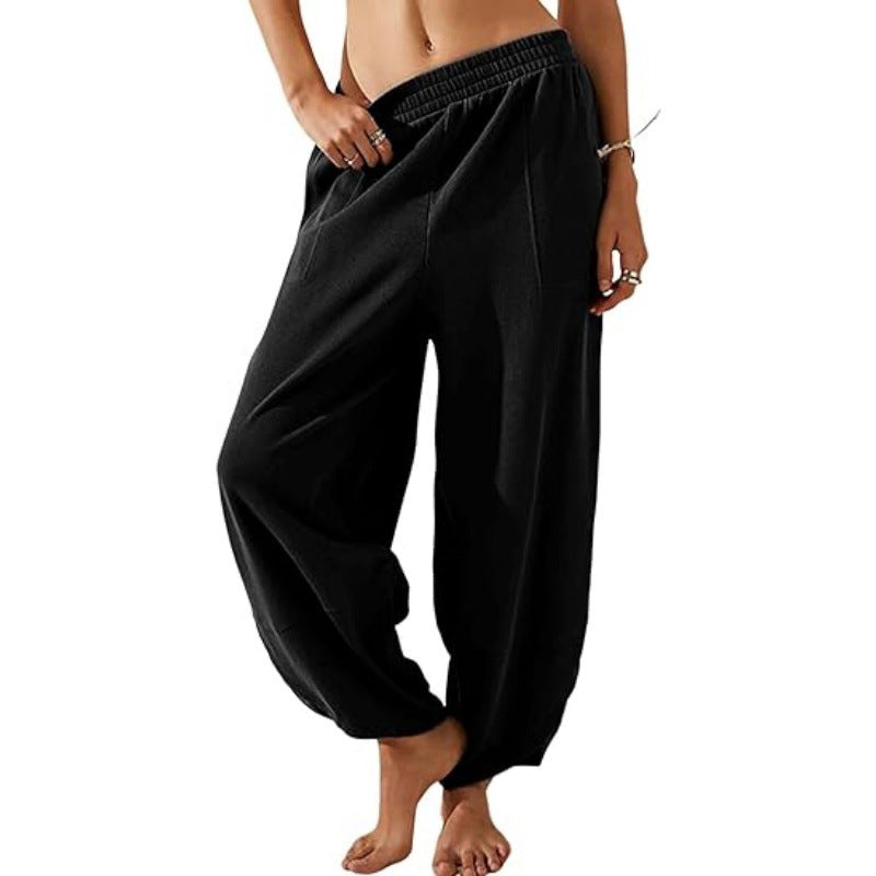 👖 LIMITED-TIME 50% OFF! 🍂 Women's Casual Elastic Waist Wide Leg Pants – Comfort Fit, Side Pockets, Flowy 🌸