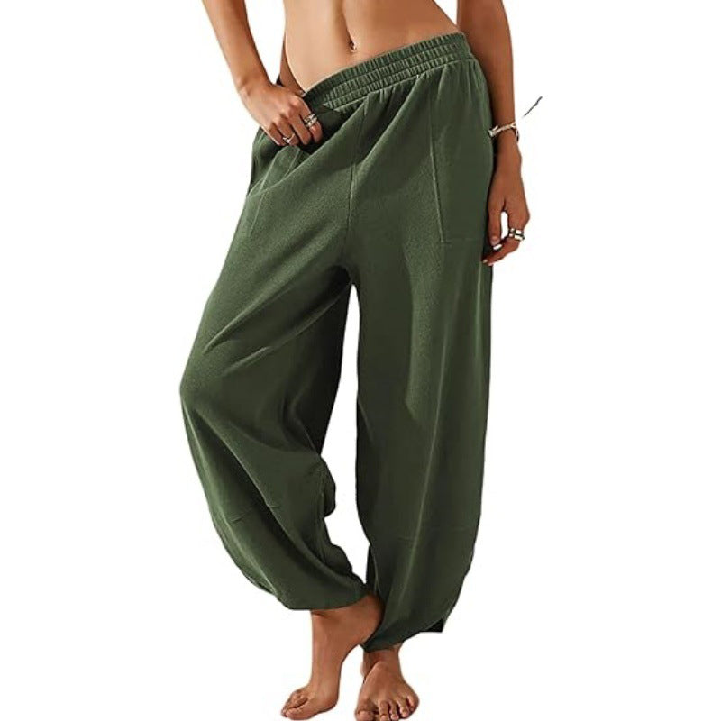 👖 LIMITED-TIME 50% OFF! 🍂 Women's Casual Elastic Waist Wide Leg Pants – Comfort Fit, Side Pockets, Flowy 🌸