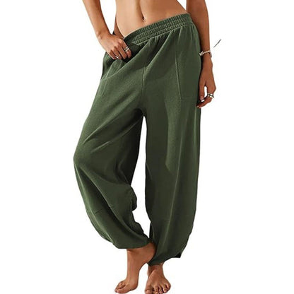 👖 LIMITED-TIME 50% OFF! 🍂 Women's Casual Elastic Waist Wide Leg Pants – Comfort Fit, Side Pockets, Flowy 🌸