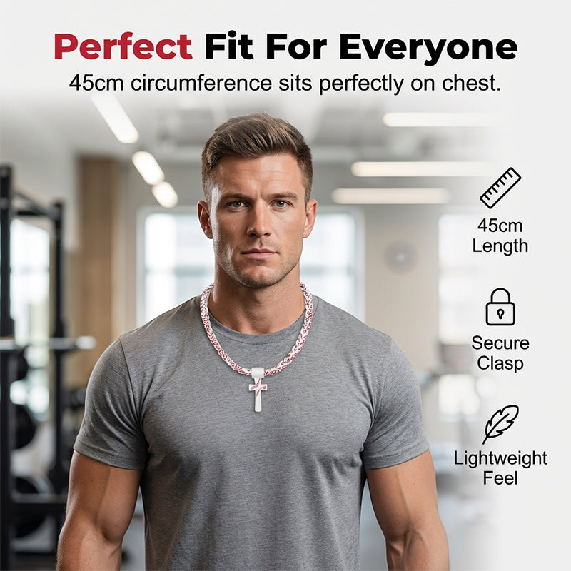 ✝️⚾Triple-Rope Tornado Baseball Necklace – Cross Charm Pendant with "I CAN DO ALL THINGS PHL4:13"