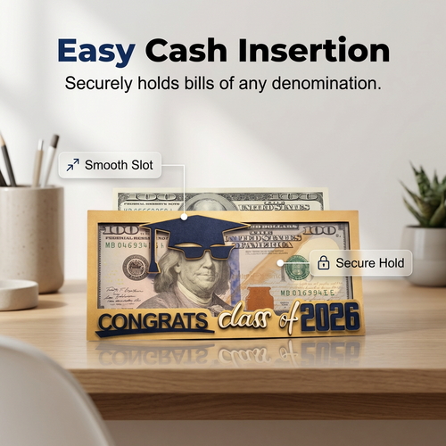 Creative Wooden Graduation Money Holder