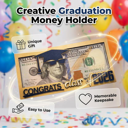 Creative Wooden Graduation Money Holder
