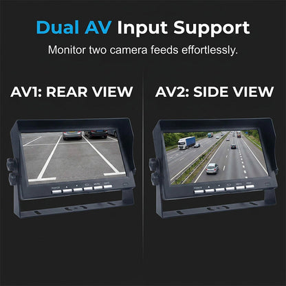 7″ Wireless Backup Camera System – Stable 2.4G signal, 12V‑24V. Perfect for trucks & RVs. 🛡️✨