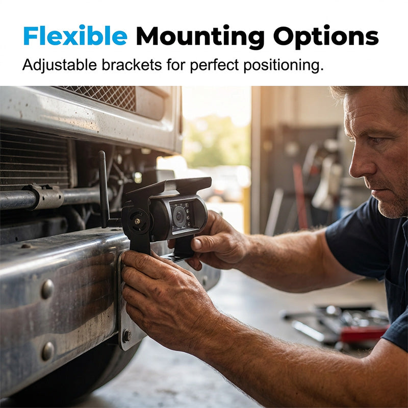 7″ Wireless Backup Camera System – Stable 2.4G signal, 12V‑24V. Perfect for trucks & RVs. 🛡️✨