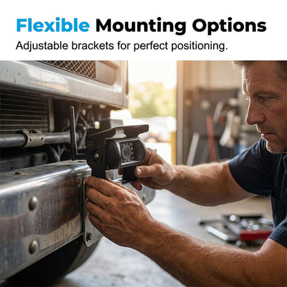 7″ Wireless Backup Camera System – Stable 2.4G signal, 12V‑24V. Perfect for trucks & RVs. 🛡️✨