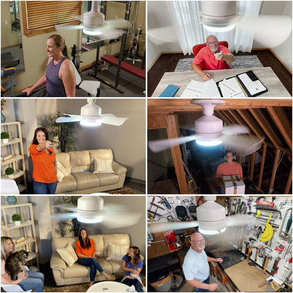 🔥2-IN-1 PORTABLE CEILING FAN & LIGHT with Remote Control