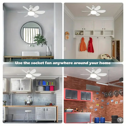 🔥2-IN-1 PORTABLE CEILING FAN & LIGHT with Remote Control