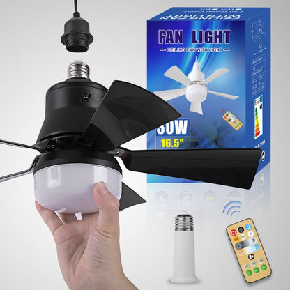🔥2-IN-1 PORTABLE CEILING FAN & LIGHT with Remote Control