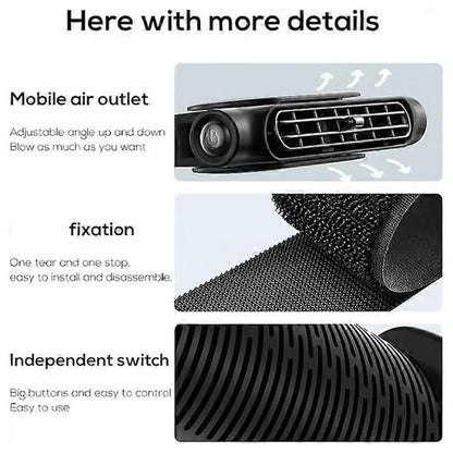 Car Headrest Cooling Fan with 3 Speeds